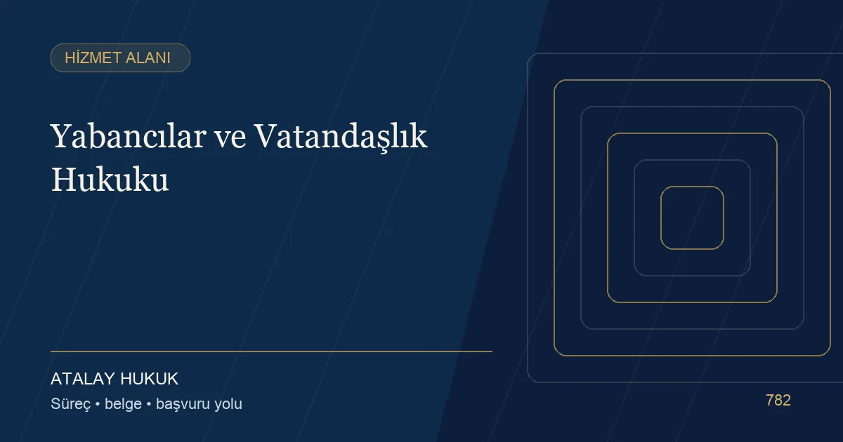 Yabancılar ve Vatandaşlık Hukuku için Atalay Hukuk editoryal kapak görseli