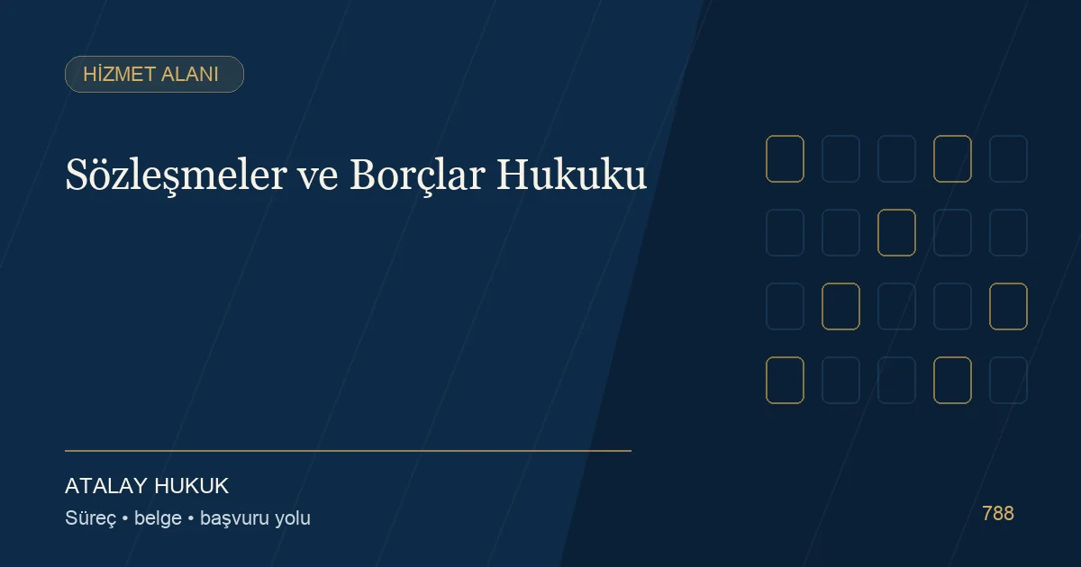 Sözleşmeler ve Borçlar Hukuku için Atalay Hukuk editoryal kapak görseli