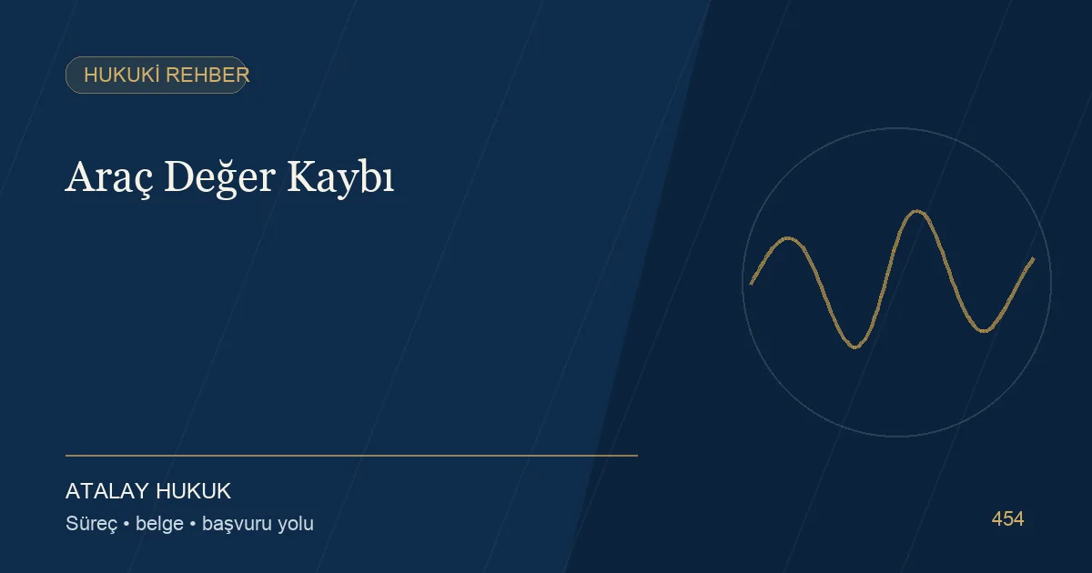 Araç Değer Kaybı için Atalay Hukuk editoryal kapak görseli